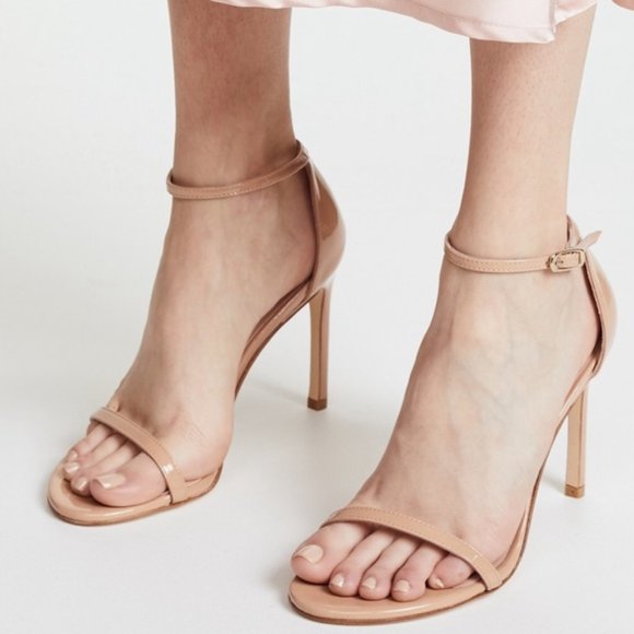 STUART WEITZMAN NUDISTSONG NUDE PATENT HEELS - Picture 3 of 6
